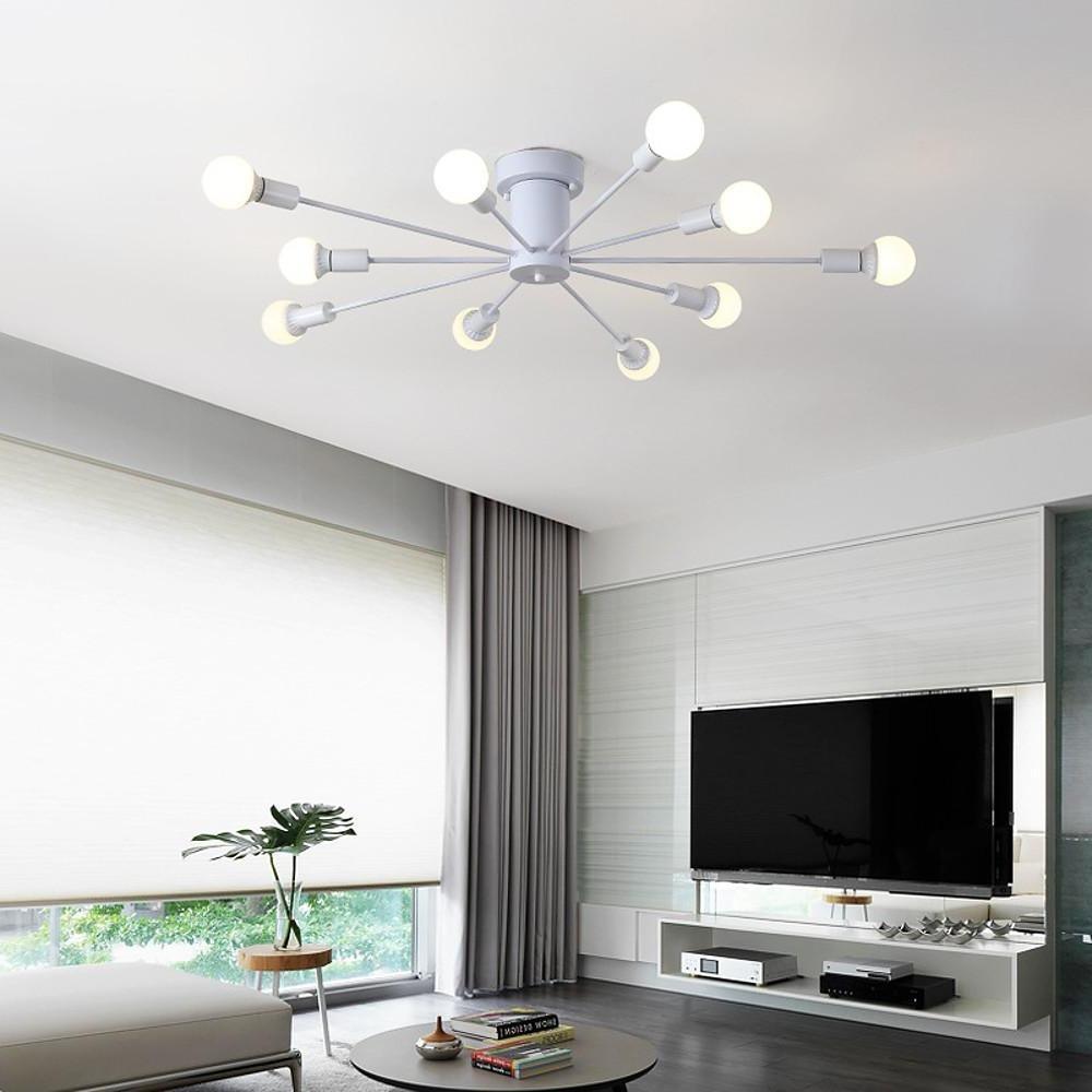 35'' LED Incandescent 10-Light Flush Mount Lights Modern Country Metal Linear Ceiling Lights