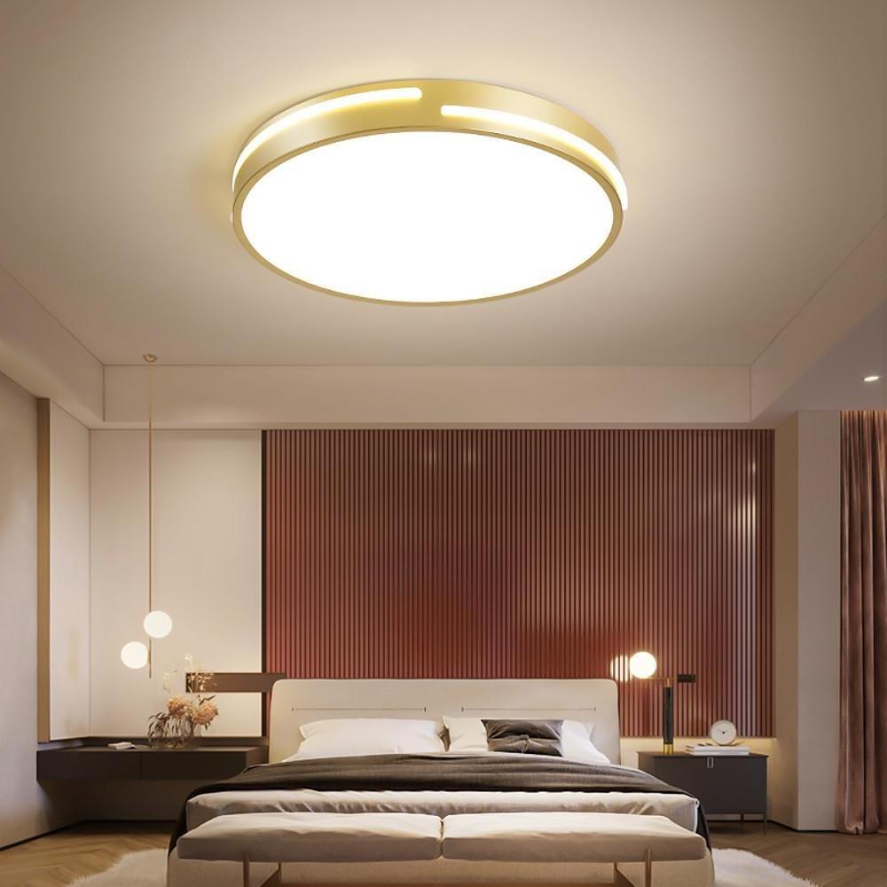 12'' Dual LED 2-Light Single Design Flush Mount Lights Nordic Style LED Metal Acrylic Dimmable Ceiling Lights-dazuma