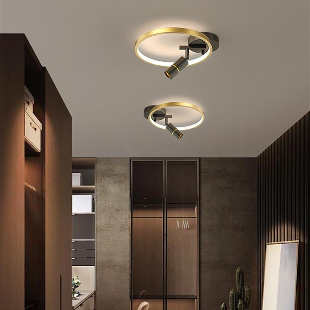 20'' LED 1-Light Single Design Dimmable Flush Mount Lights LED Artistic Aluminium Alloy Aluminum Acrylic Dimmable Ceiling Lights-dazuma