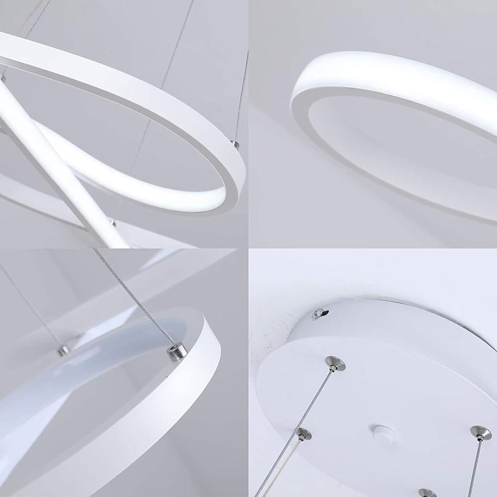 39'' LED 1-Light Geometric Shapes Line Design Pendant Light Nordic Style Artistic Aluminum Silica gel Minimalist Geometrical Linear Artistic Style Pendant Lights-dazuma