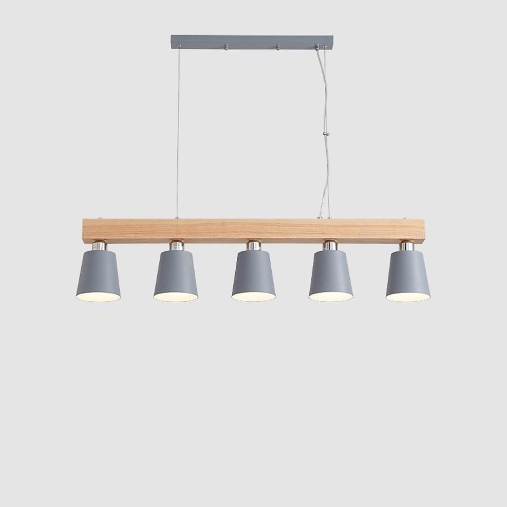 Row Of Lights Farmhouse Pendant Light Metal Wood Pendant Lighting