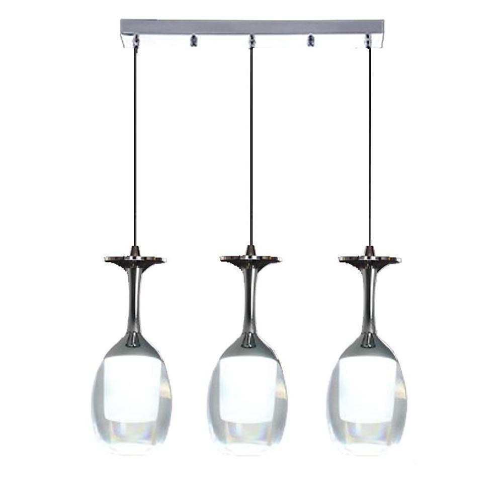 3 - light Electroplated Aluminum Plastic LED Modern Chandeliers Island Lights