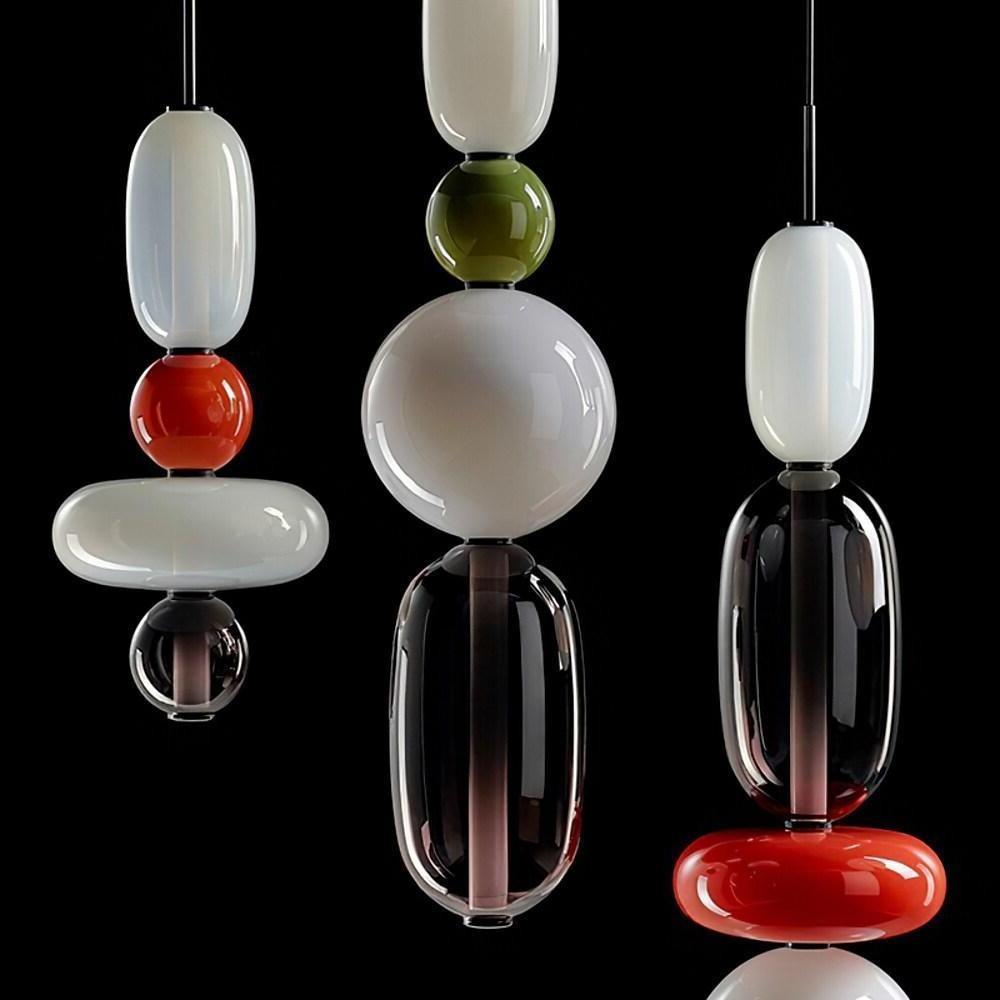 6'' LED 1-Light Single Design Pendant Light Nordic Style Modern Glass Metal Pendant Lights-dazuma