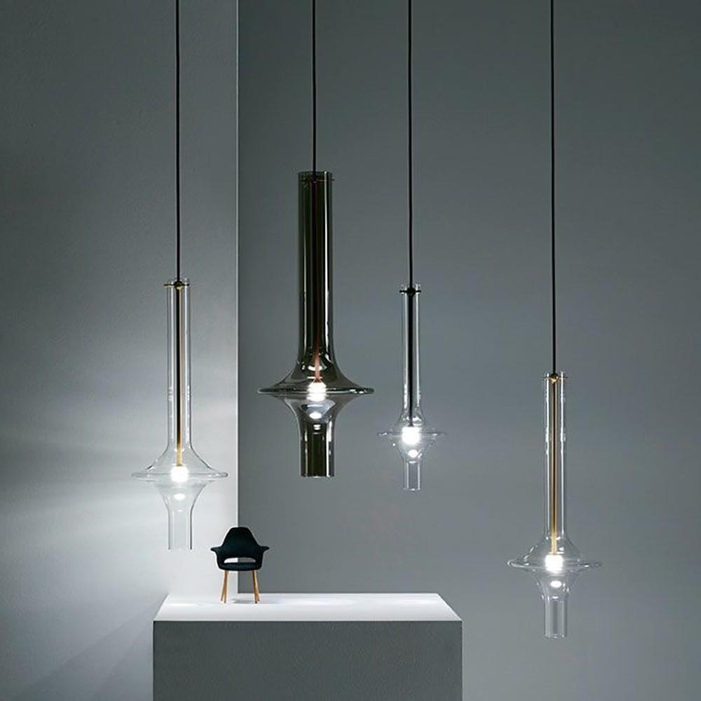 Modern Glass Metal Industrial Pendant Light