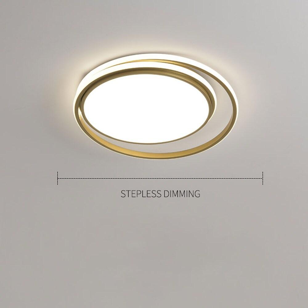 20'' LED 2-Light Single Design Flush Mount Lights Nordic Style LED Metal Aluminum Acrylic Dimmable Ceiling Lights