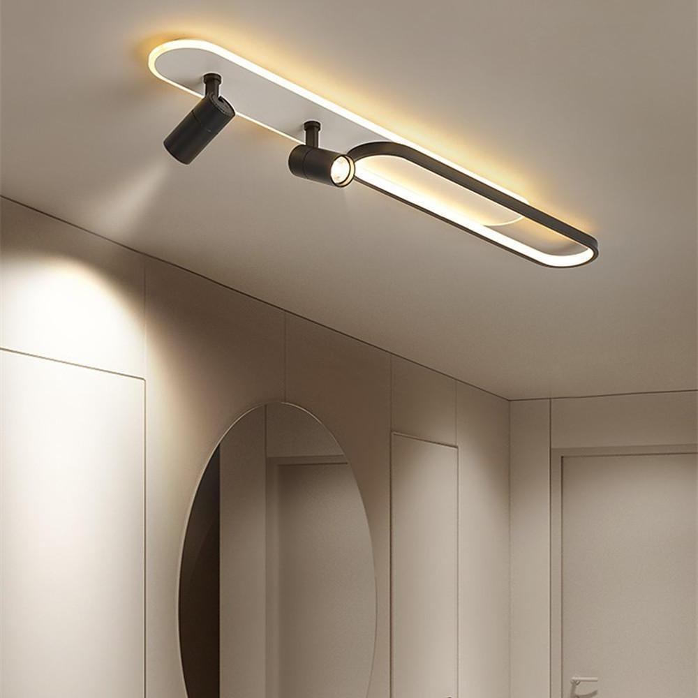 39'' LED 2-Light 1-Light Circle Design Flush Mount Lights Modern LED Metal Acrylic Stylish Modern Style Artistic Style-dazuma