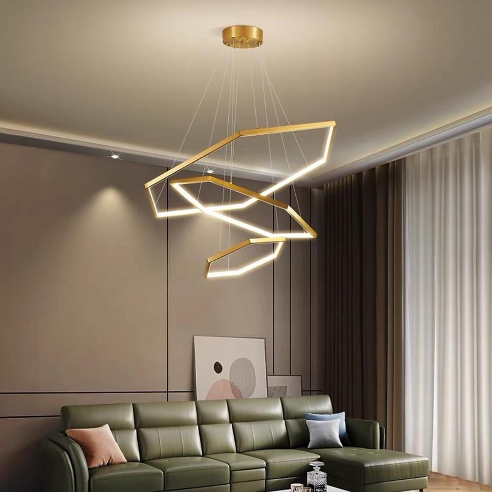 24'' LED 3-Light 2-Light Lantern Desgin Pendant Light Stainless Steel Silica gel Circle Design