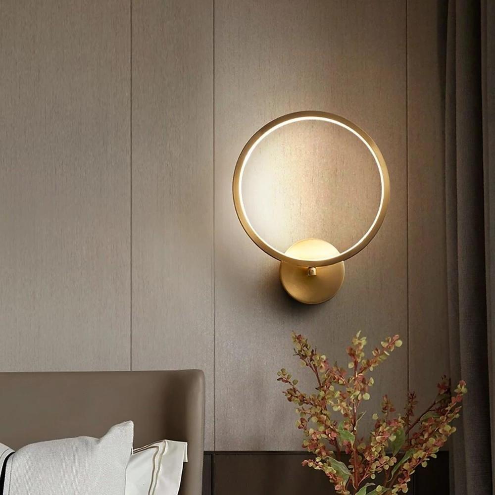3 - light Circular Copper LED Modern Flush Mount Lighting Ceiling Lights