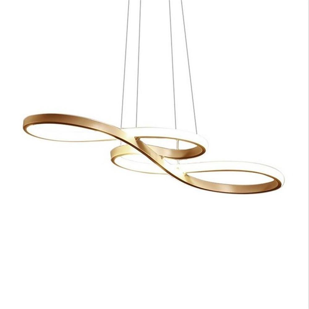 30'' LED 1-Light Geometric Shapes Dimmable Chandelier Modern LED Metal Silica gel Island Sputnik Circle Design