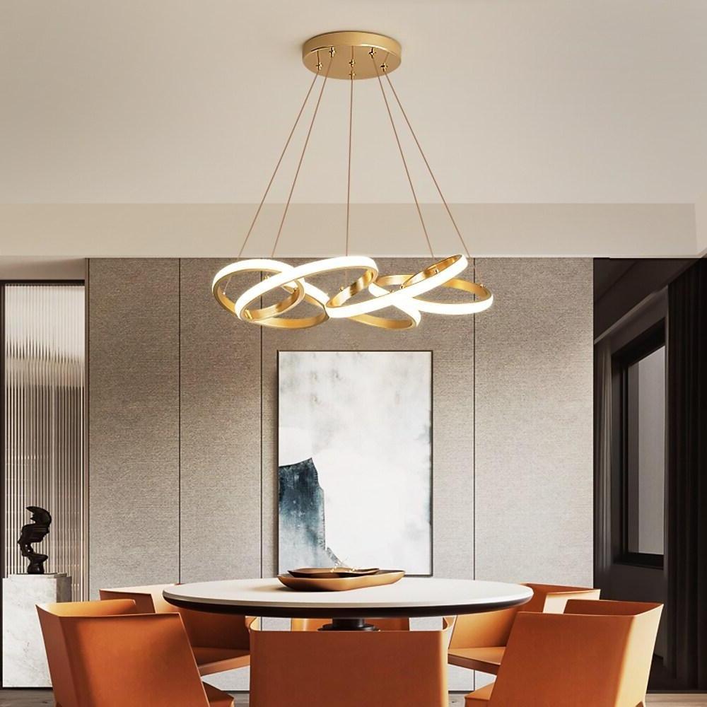 20'' LED 1-Light Chandelier Modern LED Metal PVC Sputnik Circle Design-dazuma