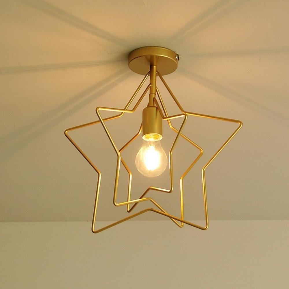 Multiple Metal Star LED Modern Pendant Lighting Hanging Ceiling Lights