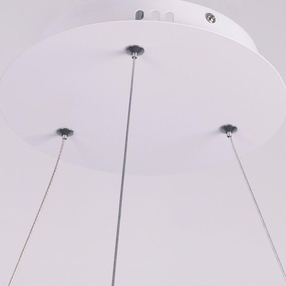 20'' LED 1-Light Matte Dimmable Adjustable Pendant Light LED Chic & Modern Metal Aluminum Novelty Circle Circle Design
