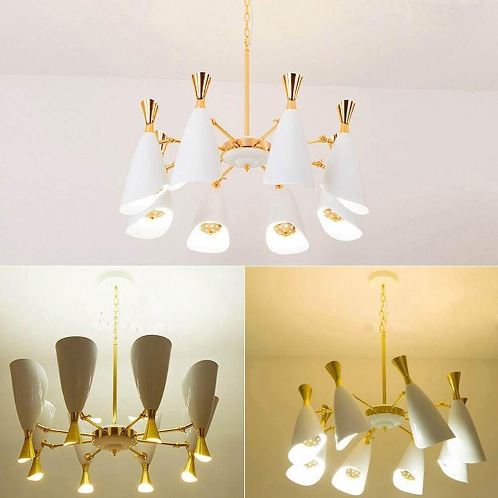 8 - light LED Electroplated Metal Nordic Chandeliers Ceiling Lights Fixture
