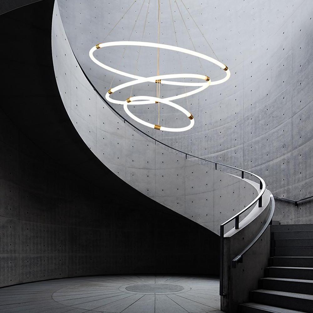 Surround Circle LED Chandelier: 2/3 - Light, 4000K, Acrylic
