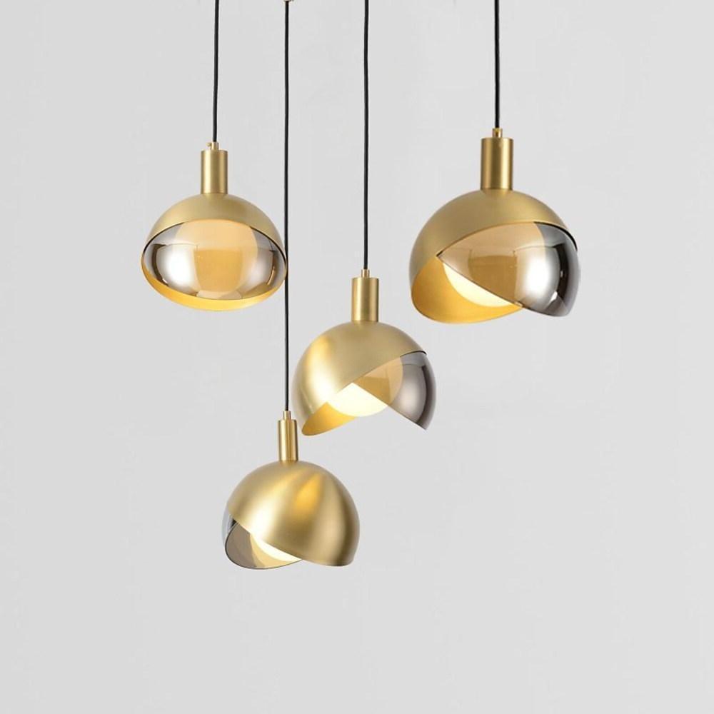 8'' LED 1-Light Single Design Pendant Light Nordic Style Modern Glass Metal Island Lights