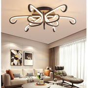Modern Artistic Octopus - Inspired Flush Mount Ceiling Light with Sleek Curved LED Design