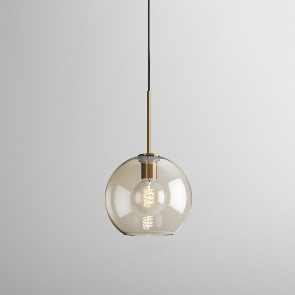 8'' LED Incandescent 1-Light Single Design Pendant Light Nordic Style Vintage Glass Metal Island Lights
