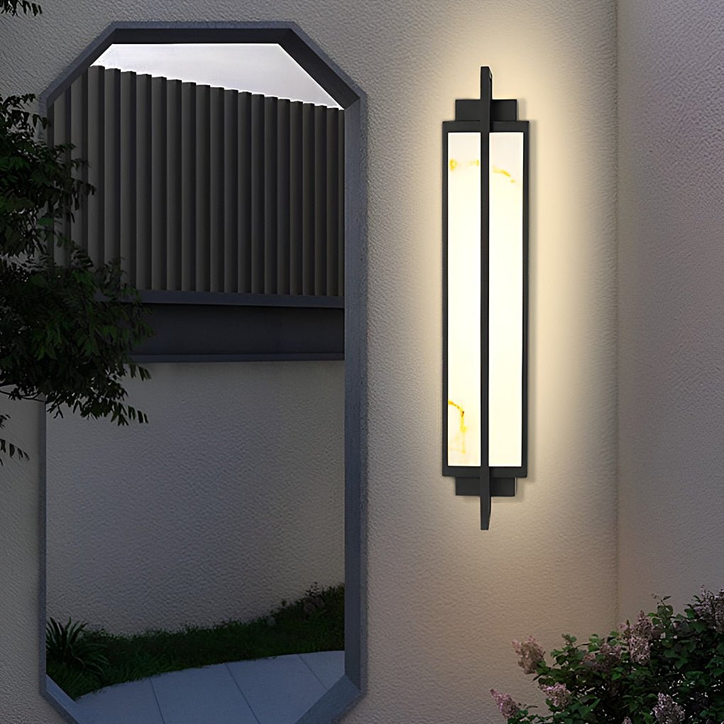 Outdoor alabaster wall sconces modern black linear light combines sleek design with durable performance for outdoor spaces.