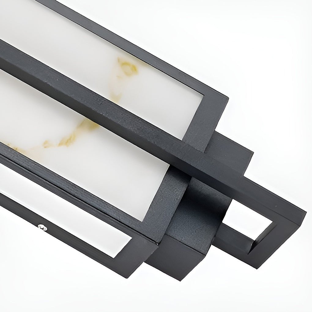 Outdoor alabaster wall sconces modern black linear light provides reliable lighting and timeless elegance for residential exteriors.