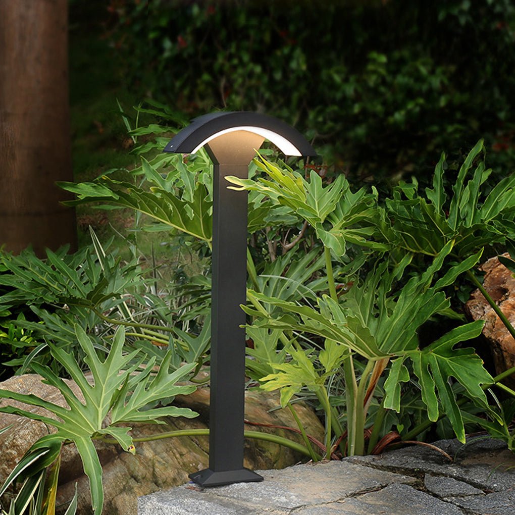 Fan - Shaped LED Lawn Pole Lamp with Motion Sensor Outdoor Landscape Lighting