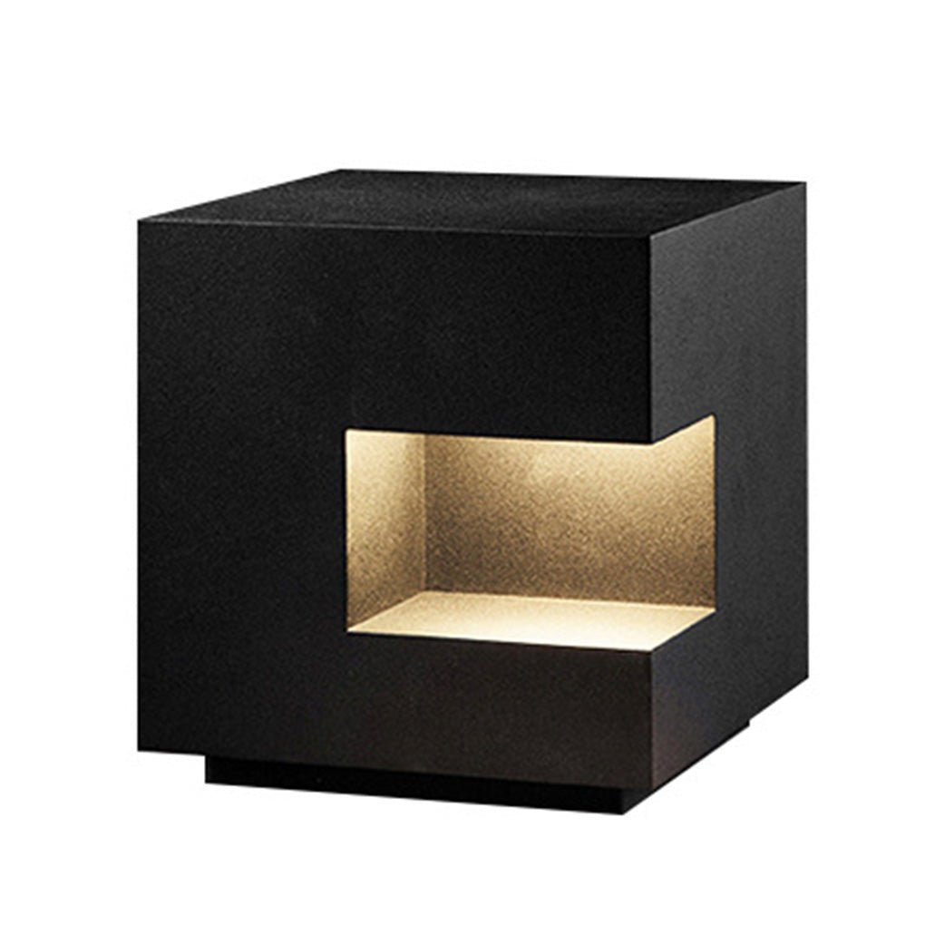 Sleek Square LED Black Outdoor Light