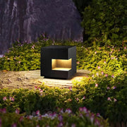 Sleek Square LED Black Outdoor Light