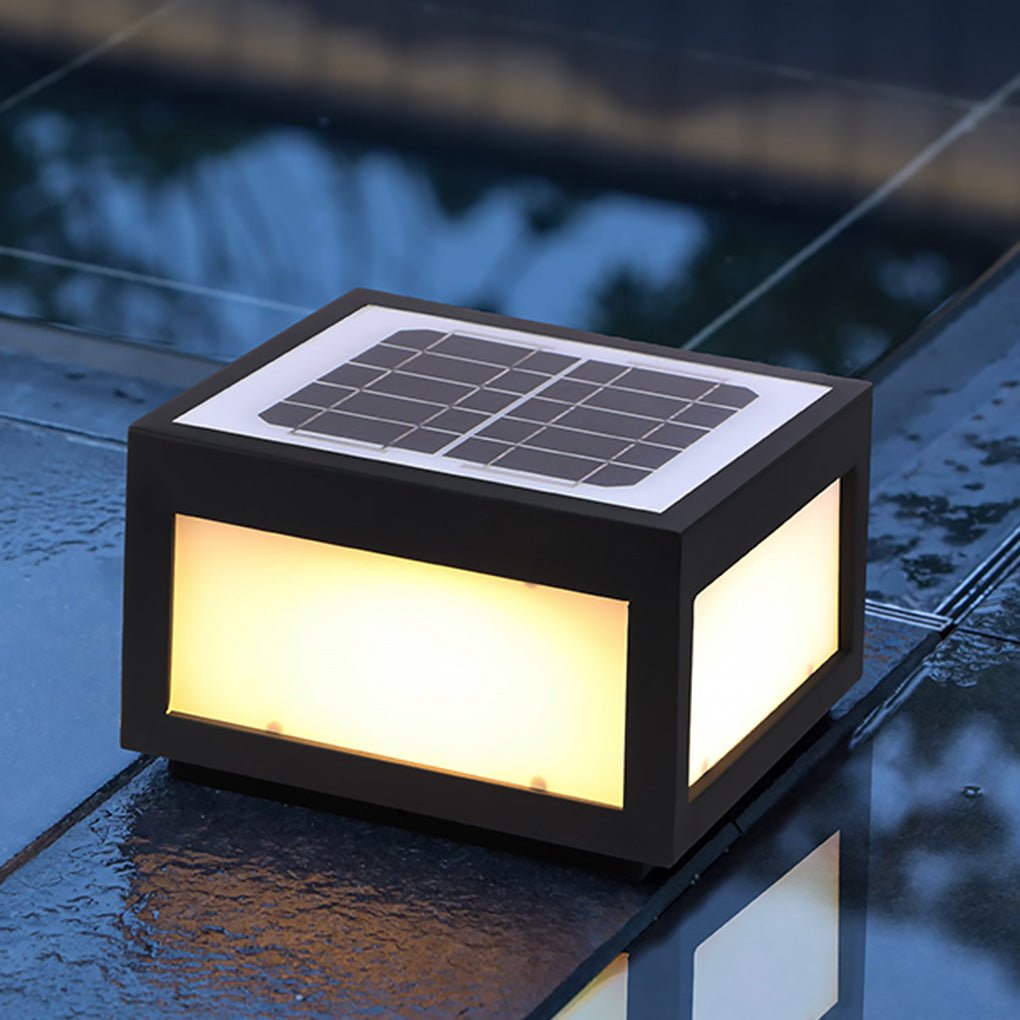 Outdoor Courtyard Waterproof LED Solar Pillar Lights Landscape Lighting - Dazuma