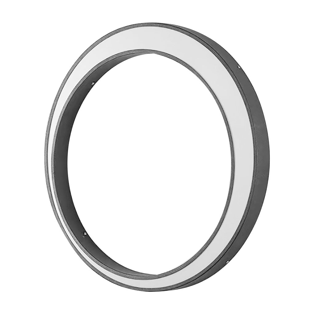 Outdoor cylinder wall light highlighting a modern exterior walkway, offering even circular illumination for outdoor safety and style.