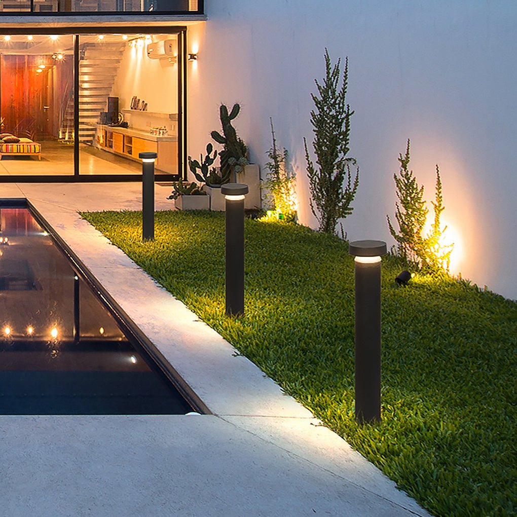 Modern Cylinder Bollard LED Garden Lights Durable Landscape Lighting