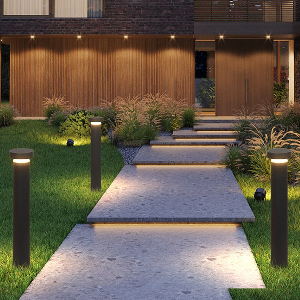 Modern Cylinder Bollard LED Garden Lights Durable Landscape Lighting