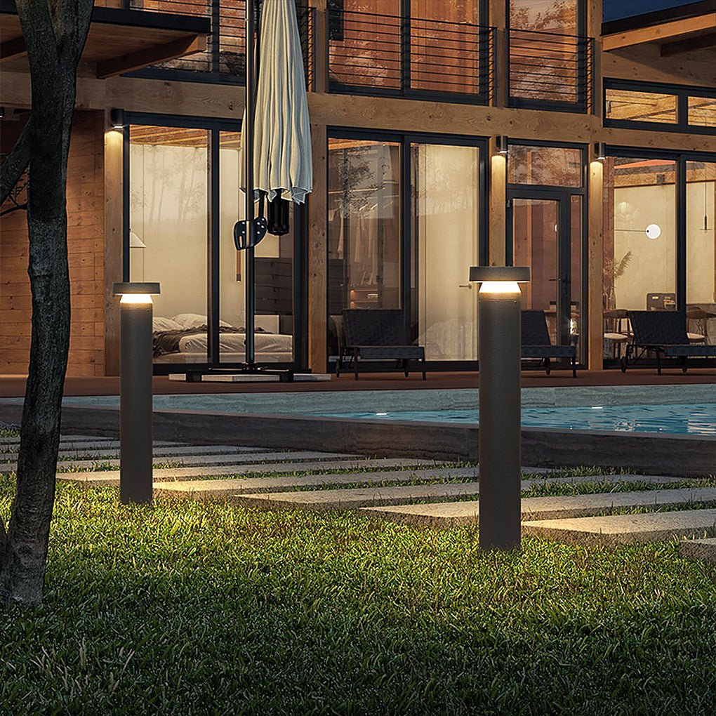 Modern Cylinder Bollard LED Garden Lights Durable Landscape Lighting