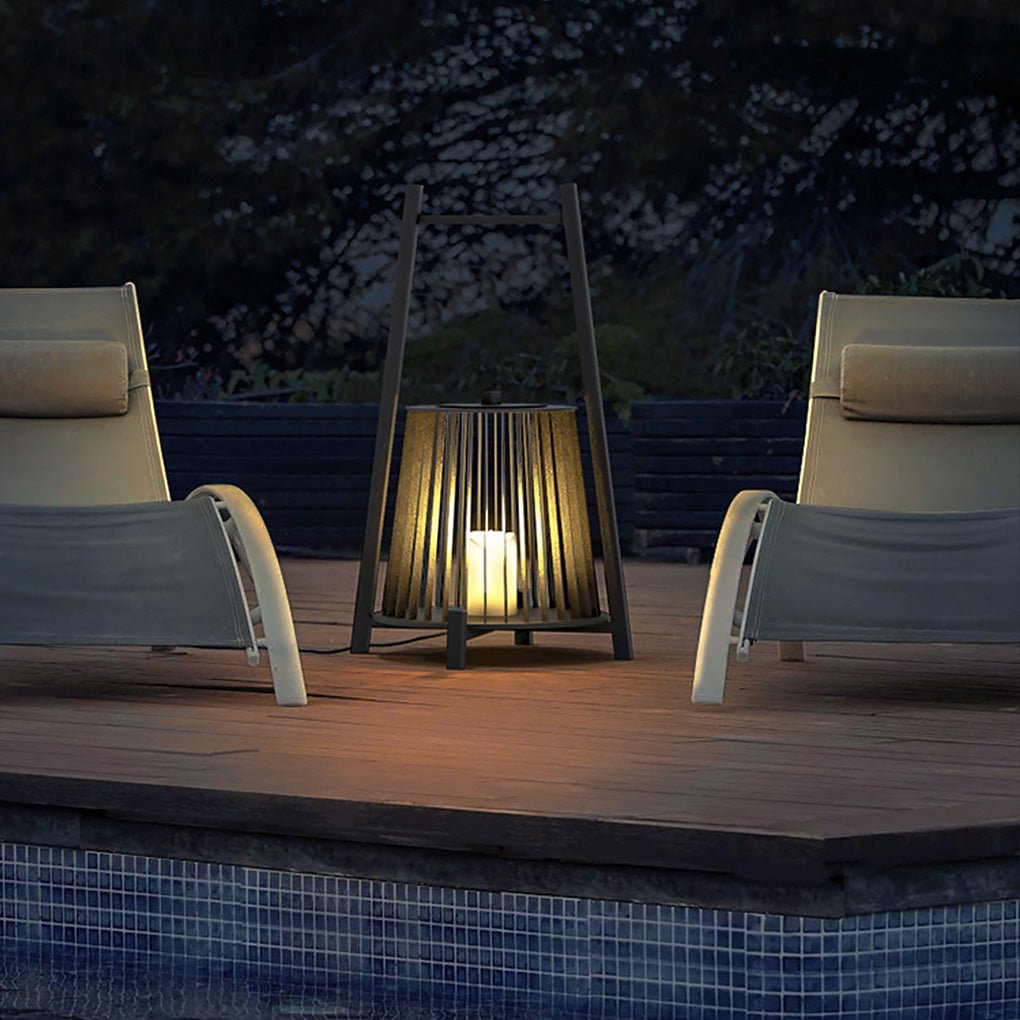 Outdoor Grid Imitation Candle-shaped Lantern Waterproof LED Landscape Lighting - Dazuma