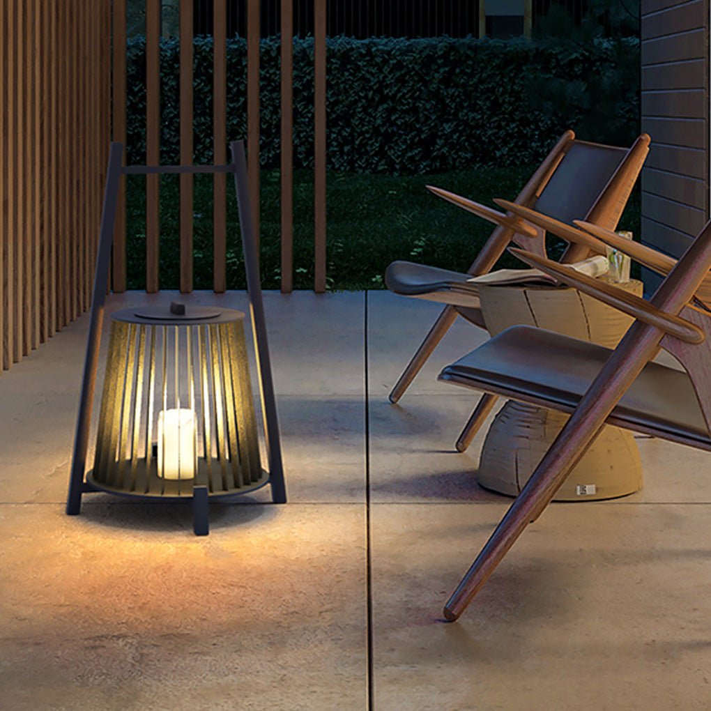 Outdoor Grid Imitation Candle - shaped Lantern Waterproof LED Landscape Lighting