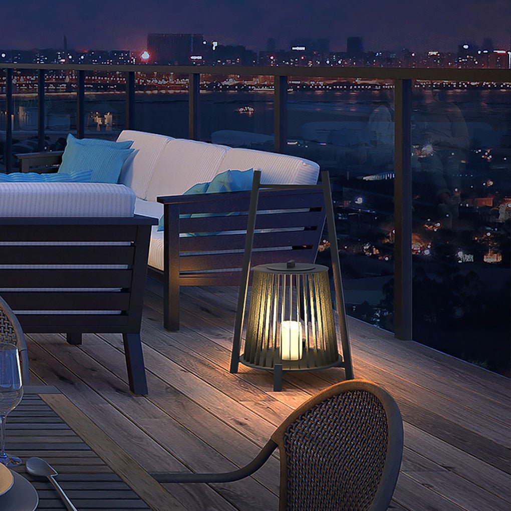 Outdoor Grid Imitation Candle - shaped Lantern Waterproof LED Landscape Lighting