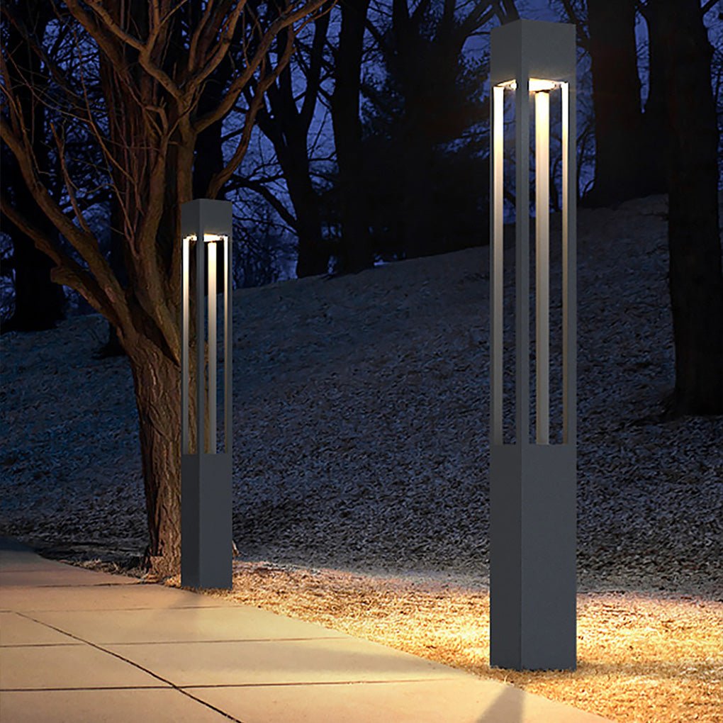 Outdoor Bollard Light Waterproof Garden Solar LED Landscape Lighting for Villa Courtyard