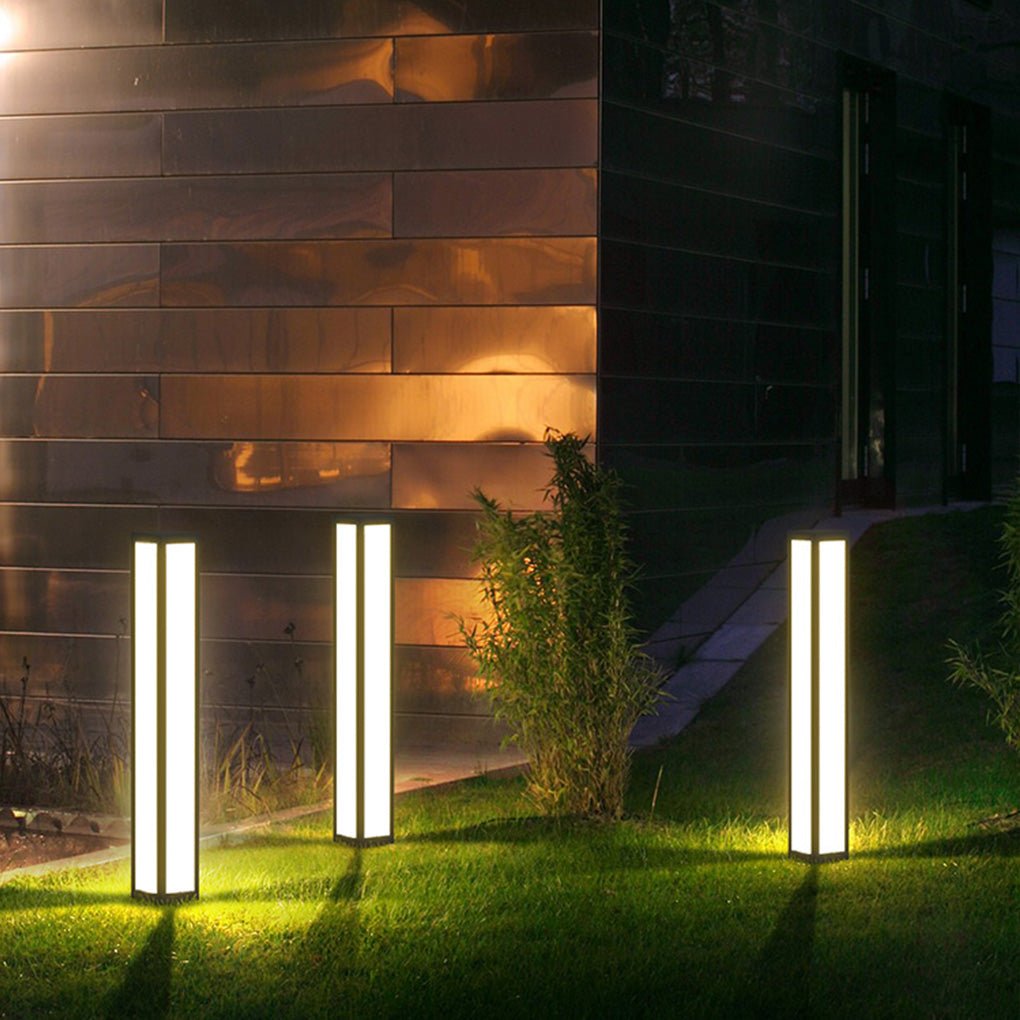 Outdoor Bollard Light Waterproof Garden Solar LED Landscape Lighting for Villa Courtyard