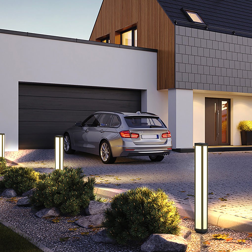 Outdoor Bollard Light Waterproof Garden Solar LED Landscape Lighting for Villa Courtyard