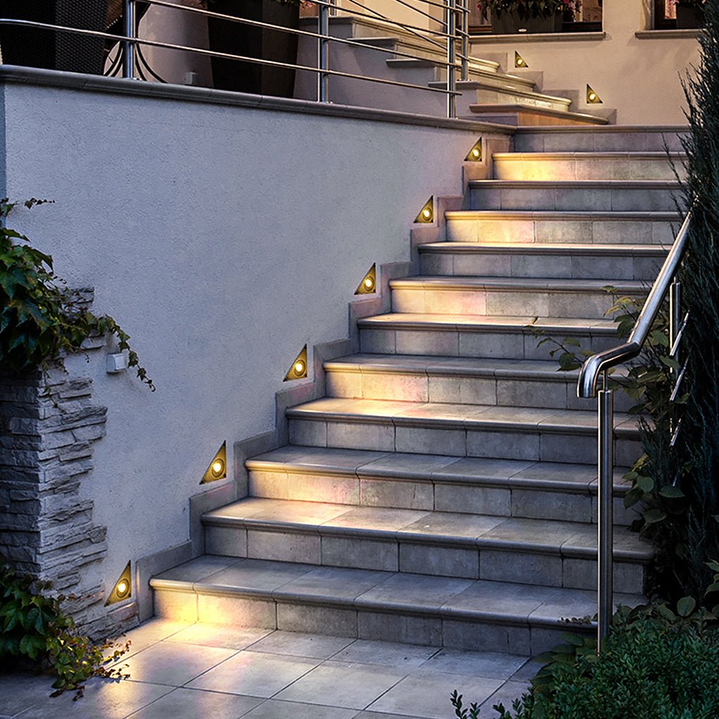 Triangle In - Wall Step Lights 110 - 220V LED Outdoor Wall Mounted Stairs Lights for Courtyard Garden