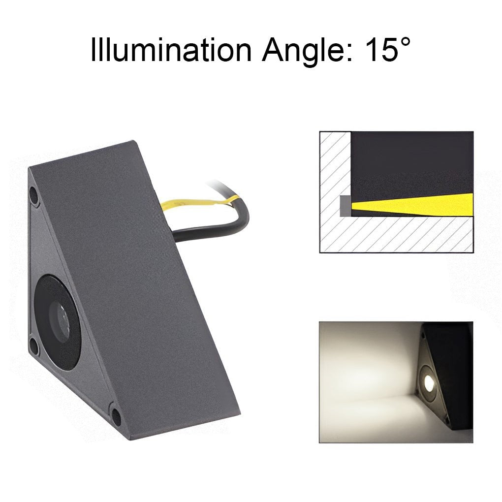 Triangle In - Wall Step Lights 110 - 220V LED Outdoor Wall Mounted Stairs Lights for Courtyard Garden