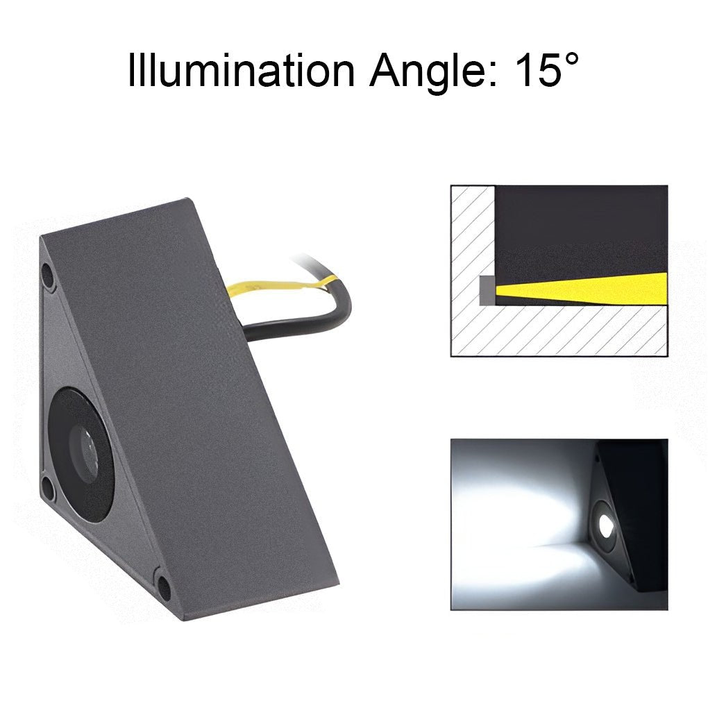 Triangle In - Wall Step Lights 110 - 220V LED Outdoor Wall Mounted Stairs Lights for Courtyard Garden