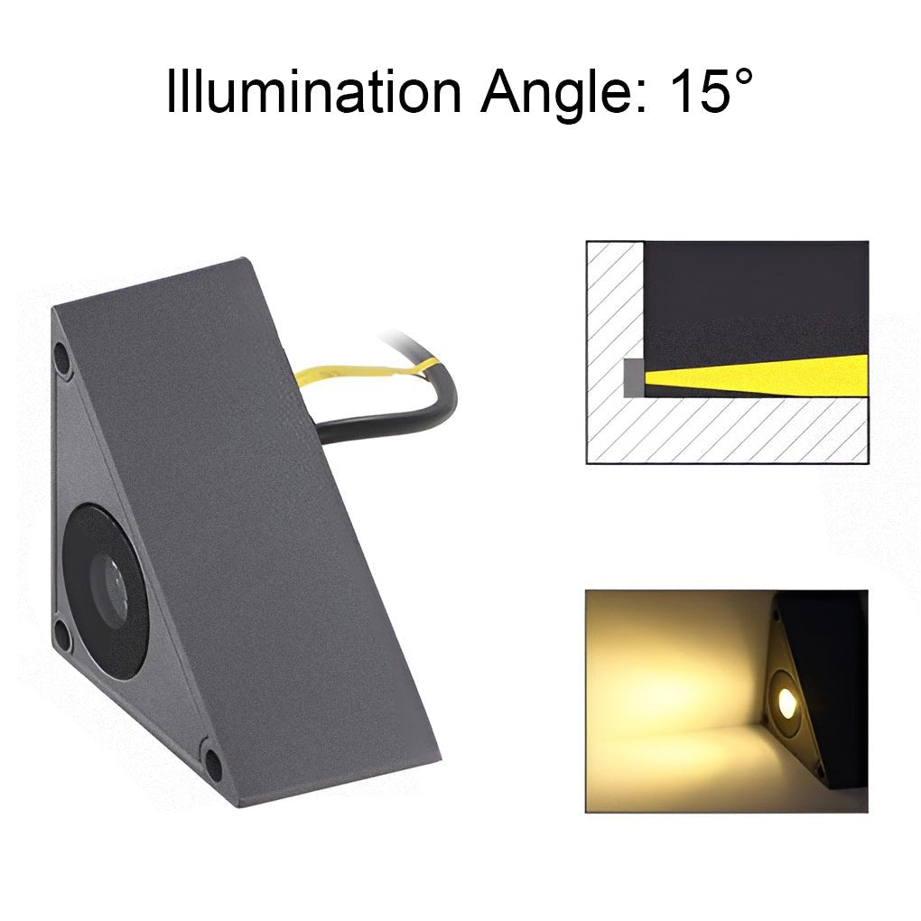 Triangle In - Wall Step Lights 110 - 220V LED Outdoor Wall Mounted Stairs Lights for Courtyard Garden