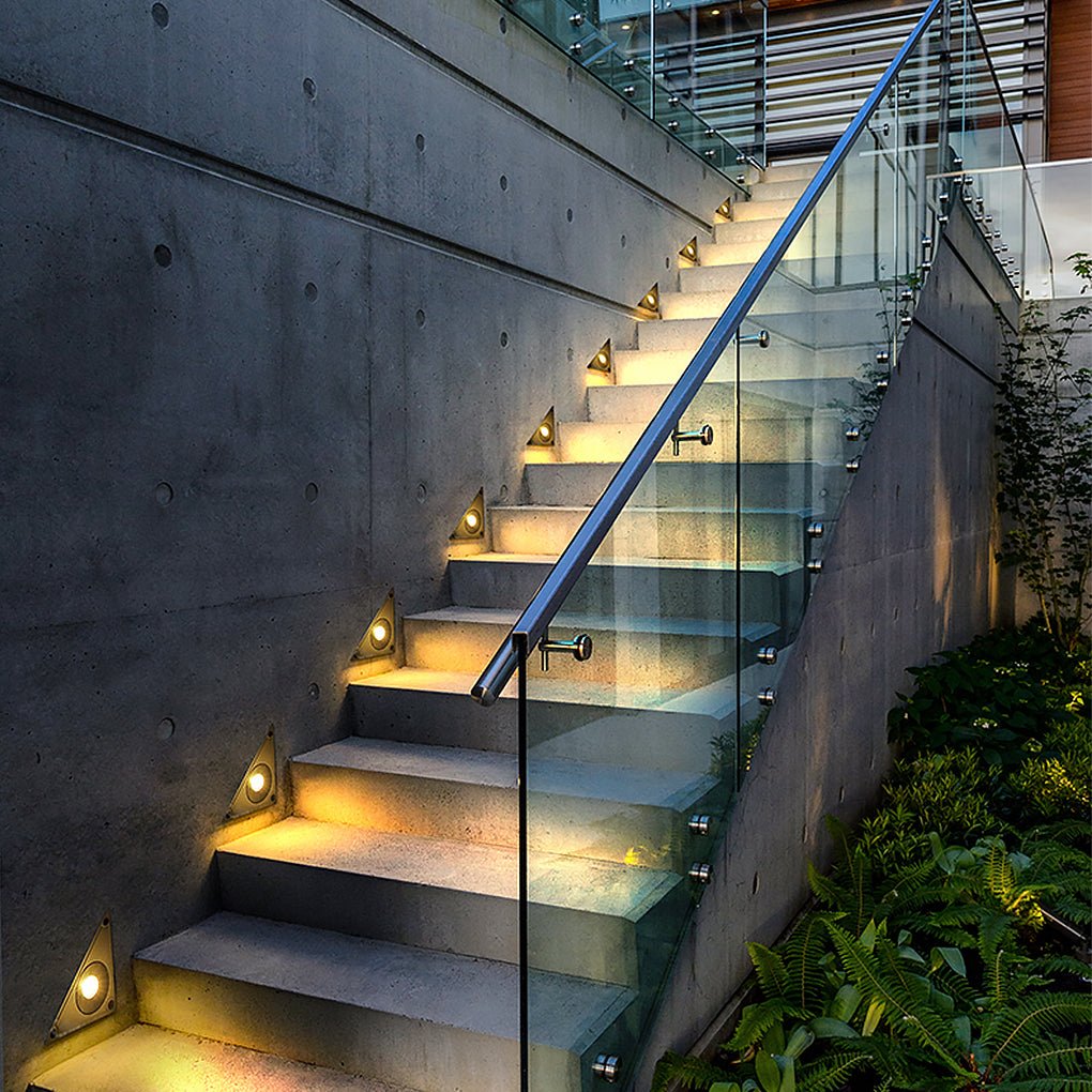 Triangle In-Wall Step Lights 110-220V LED Outdoor Wall Mounted Stairs ...