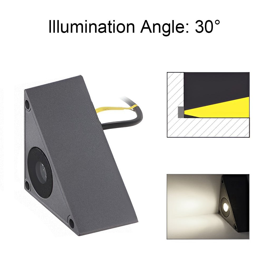 Triangle In - Wall Step Lights 110 - 220V LED Outdoor Wall Mounted Stairs Lights for Courtyard Garden