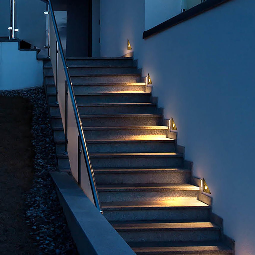 Triangle In - Wall Step Lights 110 - 220V LED Outdoor Wall Mounted Stairs Lights for Courtyard Garden