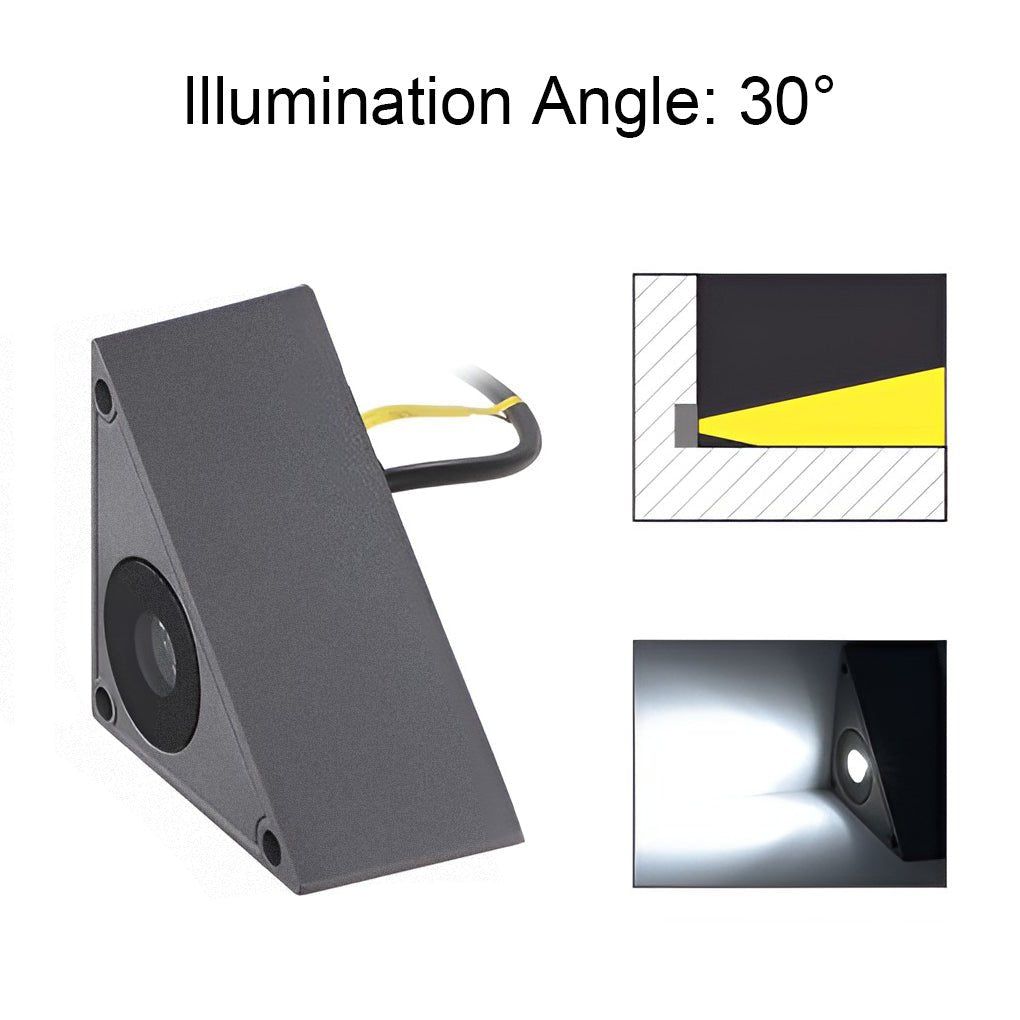 Triangle In - Wall Step Lights 110 - 220V LED Outdoor Wall Mounted Stairs Lights for Courtyard Garden