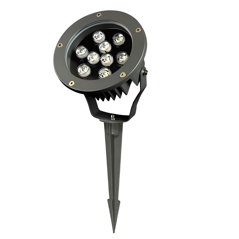 Outdoor LED spotlights energy efficient landscape lighting is waterproof and perfect for residential and commercial exteriors.