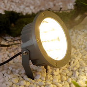 Outdoor LED spotlights energy efficient landscape lighting provides bright, durable illumination for gardens, patios, and walkways.