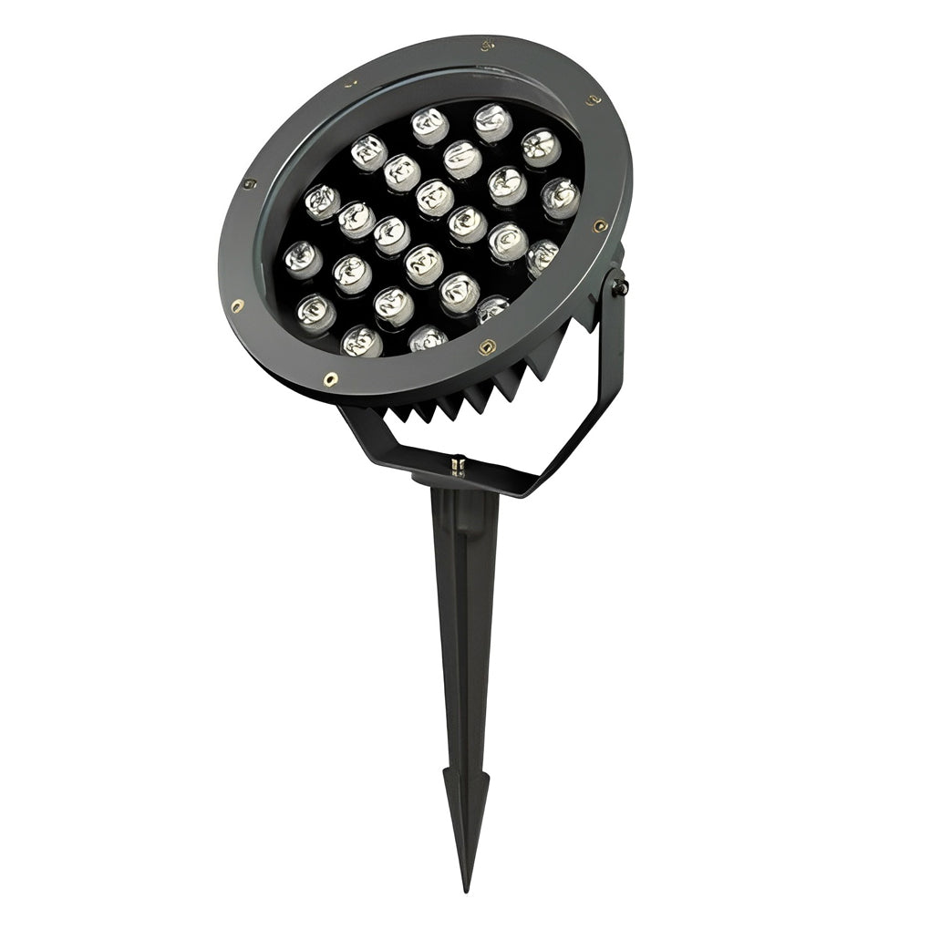 Outdoor LED spotlights energy efficient landscape lighting provides safe, energy-saving illumination for yards and patios.