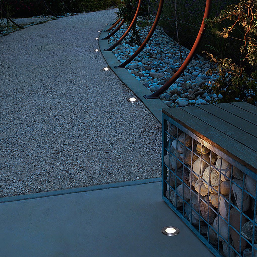 Round Recessed Stair Lights Waterproof LED Garden Lights Outdoor Step  Lights Deck Step Lighting Outdoor Lights Decking Lights – Dazuma
