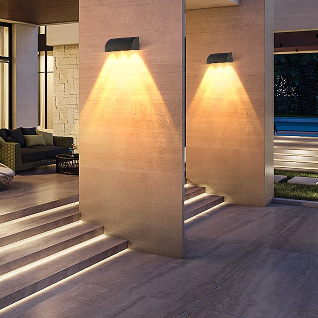 Outdoor Minimalist LED Waterproof Wall Light for Courtyard Balcony Foyer - Dazuma